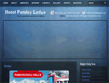 Tablet Screenshot of hotelpandeylodge.com